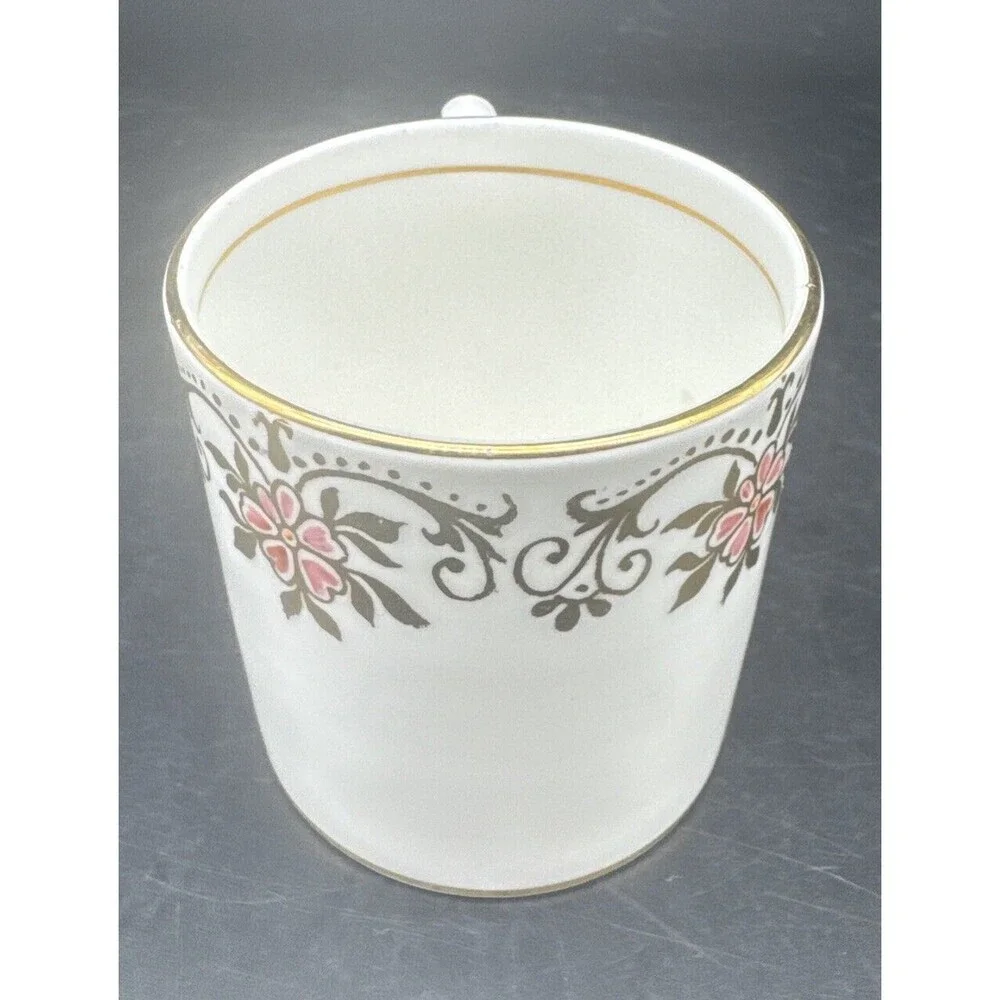 Paragon By Appointment Her Majesty Queen PINK Floral Gold Demitasse Cup & Saucer